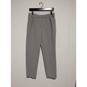 J. Jill Light Gray/Brown Ponte Slim Leg Pull On Pants Stretch Women's M